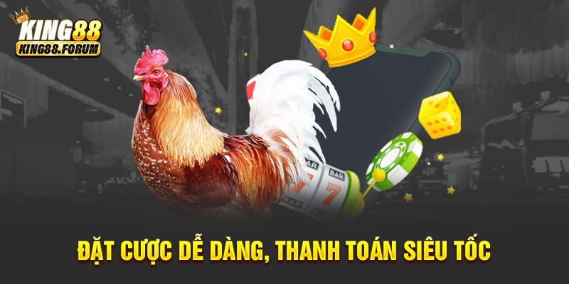 Thao tác đặt cược đá gà tại nhà cái đơn giản chỉ với vài cú click chuột